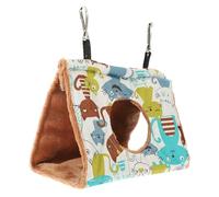 Mobestech Hamaca Colgante para Pájaros Pequeña Relleno Grueso Cama Cálida de Invierno para Jaula Nido de Descanso para Loros y Aves Pequeñas Cama para Pájaros Tejido de Lona y Agujeros