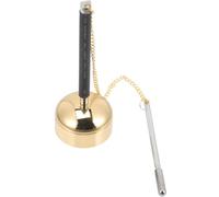 Mobestech Instrumento de Percusión Manual Yin Qing de Latón Puro, Tamaño Grande, Campana Telescópica Ajustable para Meditación y Rituales Budistas, Artesanía Delicada y Sonido Claro