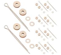 Mobestech Juego de 10 Accesorios de Articulaciones Giratorias para Muñecas DIY Pasadores de Chaveta de Madera y Metal para Osos de Peluche Complementos Seguros y Estéticos para Manualidades