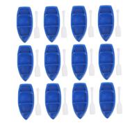 Mobestech Juego de 20 Unidades Miniatura Barco de Resina con Decoración Náutica DIY para Jardín de Hadas Casa de Muñecas y Fiesta Temática Playa Color Azul Oscuro