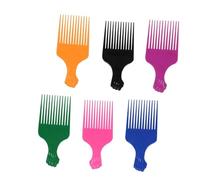 Mobestech Juego de 6 Peines de Plástico para Peinar y Desenredar Cabello y Barba, Herramienta Ligera y Duradera para Estilizar y Mantener Ordenado el Cabello Color Aleatorio