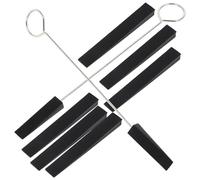 Mobestech Juego de Afinación para Piano 6 Piezas 2 Diapasones Metálicos y 4 Palos Amortiguadores Largos Negros, Herramienta Profesional para Sintonización y Mantenimiento de Pianos