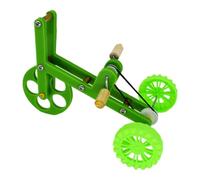 Mobestech Juguete Bicicleta para Loros Verde Material y Seguro Entrenamiento Inteligencia Aves Periquitos Conures Divertido y Creativo para Desarrollo Habilidades Diarias