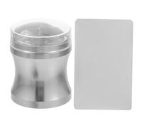 Mobestech Kit de Estampado de Uñas Sello de Silicona Grande Transparente y Raspador de Manicura, 2 Piezas, para Decoración de Uñas Francesas y Diseño Diy, Uso Profesional y Doméstico