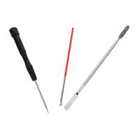 Mobestech Kit de Mantenimiento para Instrumentos de Viento Madera 3 Piezas Destornillador de Mango Negro Aguja para Muelle y Herramienta Doble Punta Adecuado para Reparación de Flauta