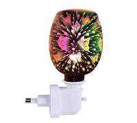 Mobestech Lámpara De Aroma Sin Fuego Quemador Eléctrico De Cera Aromática Y Wax Melts Luz Decorativa 3D Enchufe UE para Dormitorio Sala De Estar Y Oficina 5.51X3.14X3.14In