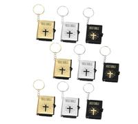 Mobestech Llavero Libro Bíblico 9 Mini Colgantes De Metal y Papel, Para Llaves y Decoración De Bolsos, Recomendado Para Uso Diario y Regalos Religiosos