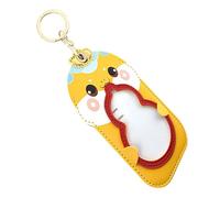 Mobestech Llaveros con Doble Ranura para Tarjetas Porta Tarjetas de Identificación PU Diseño de Serpiente Feng Shui para Año Chino con Estilo Tradicional Moderno Accesorio Resistente y