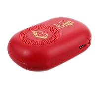 Mobestech Máquina de Oración Cánticos, Reproductor de Música Budista, para Personas Mayores, Portátil, Plástico, Batería, Rojo, para Casa y Uso en Movimiento