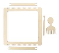 Mobestech Máquina de Tejer, Telar de Madera para Tejer, Kit de Plástico, Instrucciones Fáciles de Leer, para Tapices Tejidos a Mano