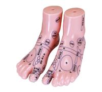 Mobestech Modelo de Aprendizaje de Reflexología Podal, Modelo de Entrenamiento de Puntos de Acupuntura del Pie, Pvc Rosa, Compacto y Portátil, para Estudiantes y Doctores, Uso Clínico