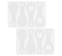 Mobestech Molde de Silicona para Ficha de Carrito 2 Unidades, Molde Multifunción para Llavero y Bricolaje, Material Duradero, Efecto Espejo Brillante, Adecuado para Manualidades y Joyería