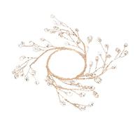 Mobestech Navideña Acrílica con Cuentas de Cristal para Mesa Portavelas Pequeño para Decoración de Fiesta y Hogar Anillo de Guirnalda para Festivo