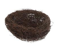 Mobestech Nido de Pájaros de Ratán Trenzado Hecho Mano Decoración Natural para Jardín y Hogar Accesorio Fotográfico Realista para Aves Pequeñas y Paisajes de Musgo