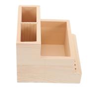 Mobestech Organizador de Herramientas de Manicura con Compartimentos de Madera Caja de Gran Capacidad para Brocas y Esmaltes Almacenamiento para Accesorios de Uñas