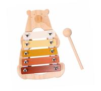 Mobestech Osito Toca El Piano Instrumento Musical Montessori De Madera para Juguete Musical con Baquetas para Aprendizaje Temprano Casa o Escuela
