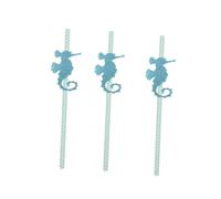 Mobestech Pajitas para Fiesta de Papel Diseño Caballito de Mar 12 Unidades Ecológicas para Beber Batidos Cócteles Decorativas para Eventos Infantiles y Fiestas Temáticas