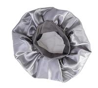 Mobestech Pañuelo Elástico de Ala Ancha para Dormir Gorro para Dormir de Noche para Mujeres Color Plateado Talla Única Cubierta Cabeza Anticaída Adecuado para Cuidado Capilar Nocturno