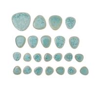 Mobestech Paquete de 100 G de Azulejos Cerámicos Verdes para Manualidades Azulejos Decorativos para Bricolaje y Decoración del Hogar Fragmentos de Mosaico DIY para Proyectos Artísticos