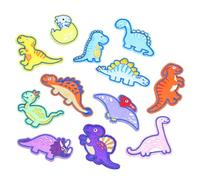Mobestech Parches Bordados de Dinosaurios DIY 12 Unidades para Manualidades Accesorios de Ropa Decorativos Termoadhesivos para Coser o Planchar Ideales para Reparar y Personalizar