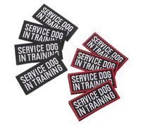 Mobestech Parches para Perros de Asistencia 8 Unidades, Extraíbles Gancho y Bucle, Tamaño 9X4 CM, Bordes en, para Chalecos y en Entrenamiento y Trabajo