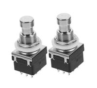 Mobestech Pedales de Efectos de Guitarra 3dpt 9 Pines 2 Unidades Negros, Conmutador Individual para Pedal Multiefectos, Accesorios Compatibles para Uso en Casa y Escenario Color Aleatorio