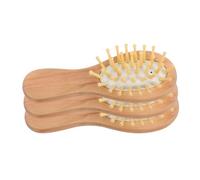 Mobestech Peine de Madera Masajeador de Cojín 3 Piezas Mini Portátil para Mujeres Niñas Cuidado del Cabello y Cuero Cabelludo con Cojín de Aire en Color Claro para Uso Diario