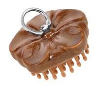 Mobestech Peine de Madera Portátil Púas para Masaje del Cuero Cabelludo, Diseño Circular Anillo, Peine Desenredante de Madera Natural para Cuidado Capilar Diario y Viaje