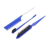 Mobestech Peine para Cabello de Triple y Punta Doble, Juego Profesional para Peinar y Desenredar, Color Azul, Reutilizable y Lavable, Adecuado para Salones y Uso Personal