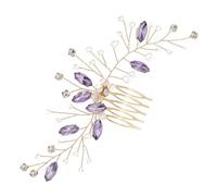 Mobestech Peineta Retro de Boda Accesorio Cabello Gemas de Imitación Pieza Cabello de Dama de Honor Peineta Lateral para Novia