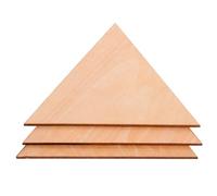 Mobestech Piezas de Madera Triangulares sin Terminar 160 Mm, 6 Unidades, Rodajas de Tilo para Manualidades y Decoración Artesanal, Suministros para Bricolaje y Proyectos Creativos en Hogar