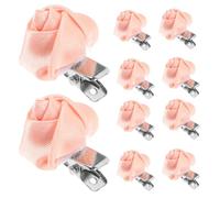 Mobestech Pinzas para el cabello con forma de rosa, 10 piezas de aleación de zinc, estilo fashion y delicado, ideales para cumpleaños y eventos sociales