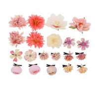 Mobestech Pinzas Pelo Flores de Seda 21 Piezas Set de Accesorios para Cabello Infantil y Mujer Color Rosa y Púrpura Ideales para Peinados Diarios y Ocasiones Obsequios