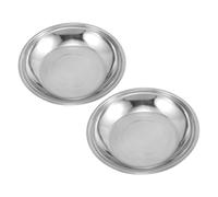 Mobestech Plato De Acero Inoxidable Para Báscula Mecánica De Resorte 25 Cm, Bandeja De Pesaje Industrial, Componente Preciso Para Cocina y Uso Comercial, Paquete De 2 Unidades