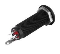 Mobestech Plug End Pin Jack para Guitarra Eléctrica Enchufe de Salida Entrada Tipo Tubo Compacto y Duradero Fácil Instalación sin Tornillos Color Negro