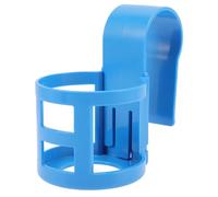 Mobestech Portavasos Plástico Azul, Antiderrames Clip para Piscina | Apto para Bebidas y Llaves, Uso Junto al Borde, Accesorio para Piscinas Elevadas y Desmontables