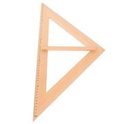 Mobestech Regla de Madera para Enseñanza Transportador y Escuadra Isósceles Herramienta Educativa con Mango para Clases de Geometría Ayuda Docente para Medir Ángulos y Dibujo Escolar