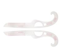 Mobestech Reglas Curvas de Costura Profesionales de Plástico Transparente, 2 Piezas para Sastrería, Patronaje y Patchwork, Herramientas de Medición Precisas para Diseño y Confección de Ropa