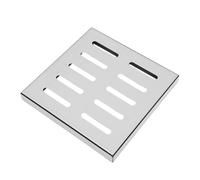 Mobestech Rejilla de Drenaje Cubierta de Zanja 30x30 Cm de Acero Inoxidable Resistente y Fácil Instalación Duradera y Anticorrosión para Garaje y Exteriores