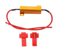 Mobestech Resistencia de Carga LED de 50w y 6 Ohmios con Carcasa de Aluminio para Luces Traseras y Señales de Coche, Kit de Resistencias LED para Intermitentes, Alta Potencia y Disipación