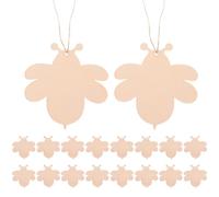 Mobestech Rodajas de Madera Creativas Rodajas de Madera sin Terminar Color Khaki en Forma de Abeja se Pueden Imprimir y Pintar para Manualidades y Bricolaje