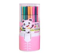 Mobestech Rotuladores de Acuarela Lavables Estudiantes, 24 Colores Punta de Pincel de Plástico, Adecuado para Dibujo y Pintura Creativa