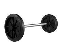 Mobestech Ruedas De Goma Para Cubo De Basura 19.68X7.28X3.93 Pulgadas Con Eje Hueco 48Cm Juego De 2 Ruedas Silenciosas Fácil Instalación Para Contenedores De Residuos Y Uso Industrial