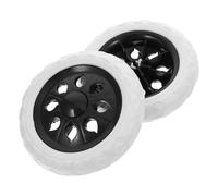 Mobestech Ruedas de Repuesto para Carrito de Compras, 2 Piezas, Ruedas Rodantes de Plástico y Pu, Diseño Escalador para Subir Escaleras, Compatibles Carritos Plegables de Supermercado,