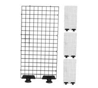 Mobestech Separadores para Acuarios 4 Piezas Rejilla de Plástico Negro Pequeña con Clips Tablero Divisor para Peceras con Filtro Inferior para Mantener Agua Limpia y Dividir Espacio