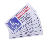 Mobestech Símbolo de Silla de Ruedas en Estacionamientos para Puertas y Superficies de Vidrio 6 Pegatinas Adhesivo Resistente de Pvc de Señal de Estacionamiento para Discapacitados