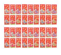 Mobestech Sobres Rojos Año del Caballo 36 Pcs Papel Duradero Diseño Tradicional Chino Paquete de 6 Modelos para Celebración de Temporada Hongbao para Dinero y Celebraciones del Año