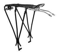 Mobestech Soporte Alforjas Bicicleta Aluminio Trasero Resistente para Montaña Parrilla Bicicleta Trasera Flexible Fácil Instalación Portaequipaje Compatible Negro
