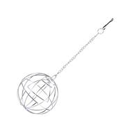 Mobestech Soporte Colgante de Acero Inoxidable para Heno Bola Dispensadora para Conejos Hámster y Cobayas Accesorio para Alimentación y Jaulas Pequeñas