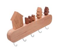 Mobestech Soporte de Llaves de Pared de Madera de Haya con Ganchos Metálicos Organizador para Llaves Moderno y Compacto Colgador Decorativo para Entrada y Dormitorio Ahorro de Espacio